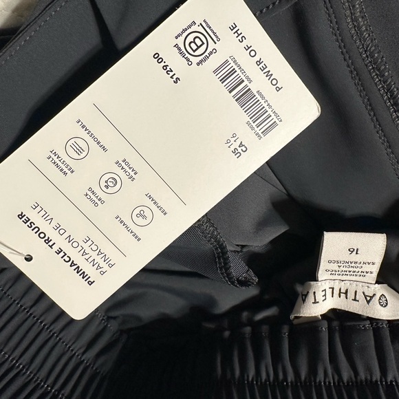 Athleta Charcoal Wide Leg Pants - Picture 4 of 4